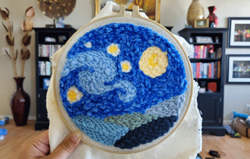 Punch Needle: 'A Starry Night'